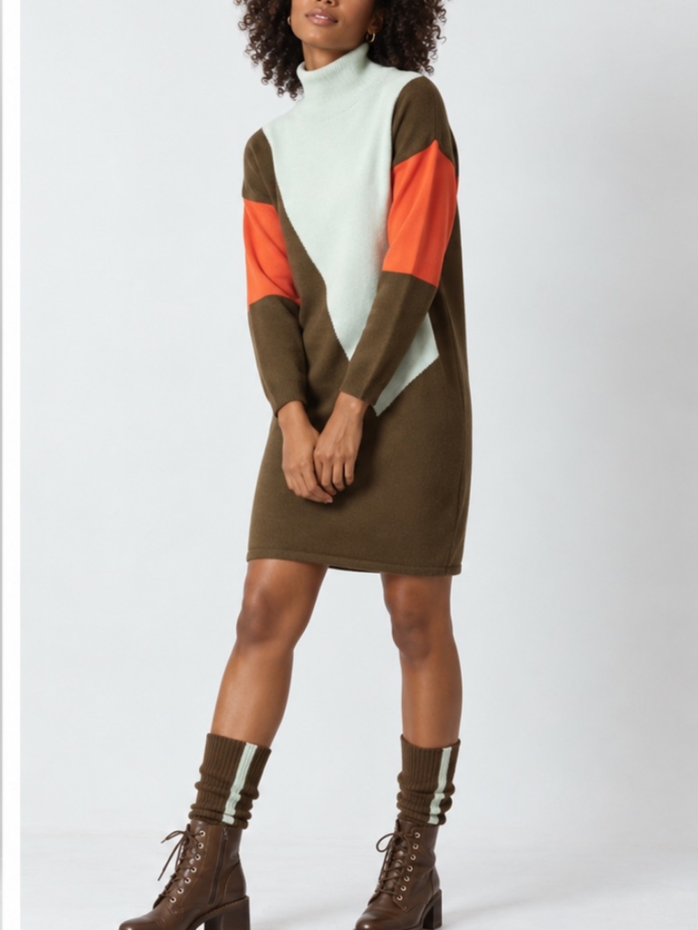 NWT | SKFK | Cotton Color Block Sweater Dress | Size 2